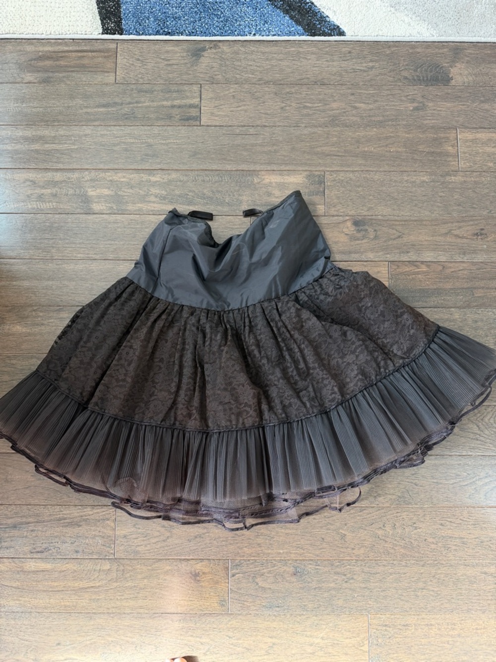 Vintage Crinoline Black Lace Tiered Tulle skirt
